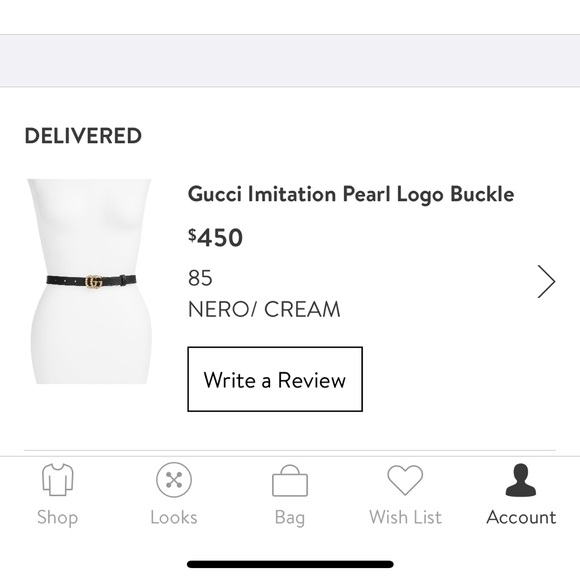 Gucci Pearl Logo Belt - Picture 2 of 5